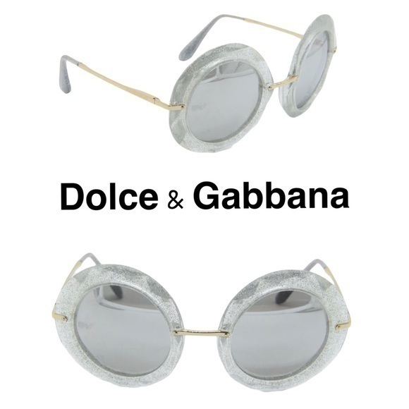 Dolce & Gabbana Accessories - NEW Dolce & Gabbana Sunglasses Round 5Omm Crystal Glitter 100% Authentic Eyewear